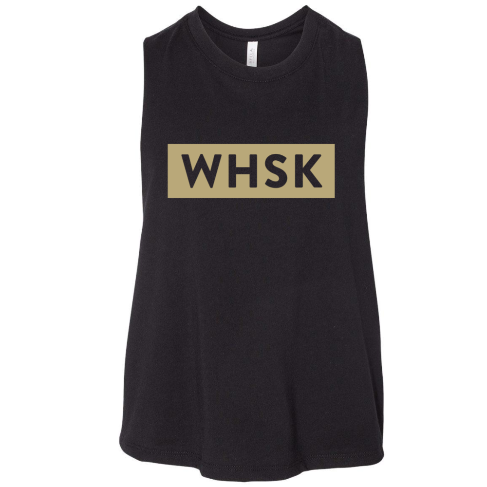 WHSK Black & Gold Box Crop