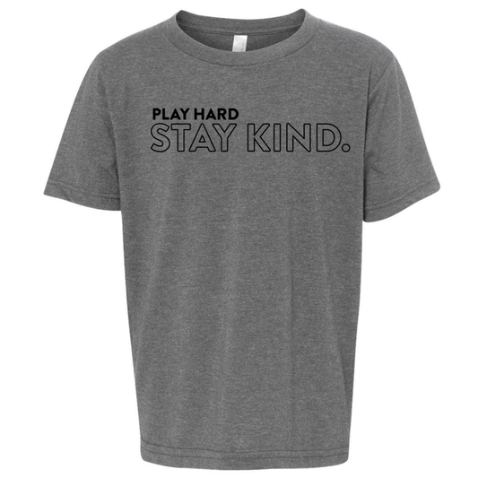 Kids Play Hard/Stay Kind Basic Tee